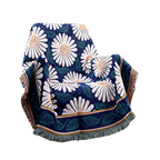 Cotton-Poly Daisy Woven Blanket