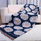 Cotton-Poly Daisy Woven Blanket