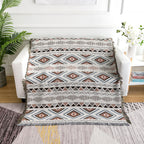 Vintage Polka Dot Woven Poly-Cotton Blanket