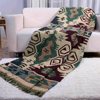 Geometric Jacquard Woven Blanket