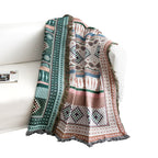 Morandi Geometric Woven Blanket