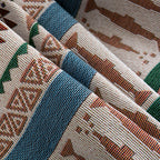 Morandi Geometric Woven Blanket