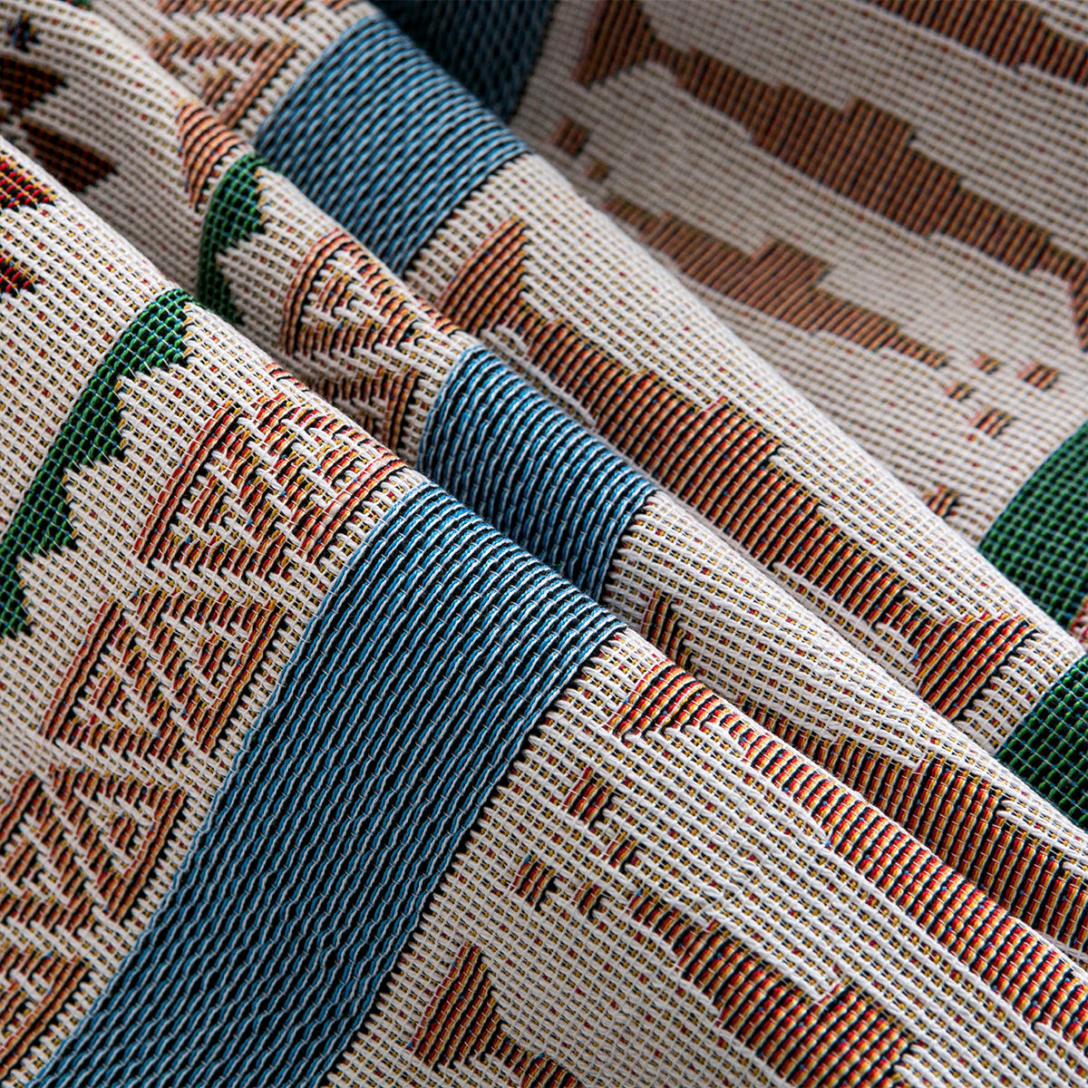 Morandi Geometric Woven Blanket