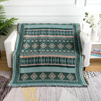 Morandi Geometric Woven Blanket