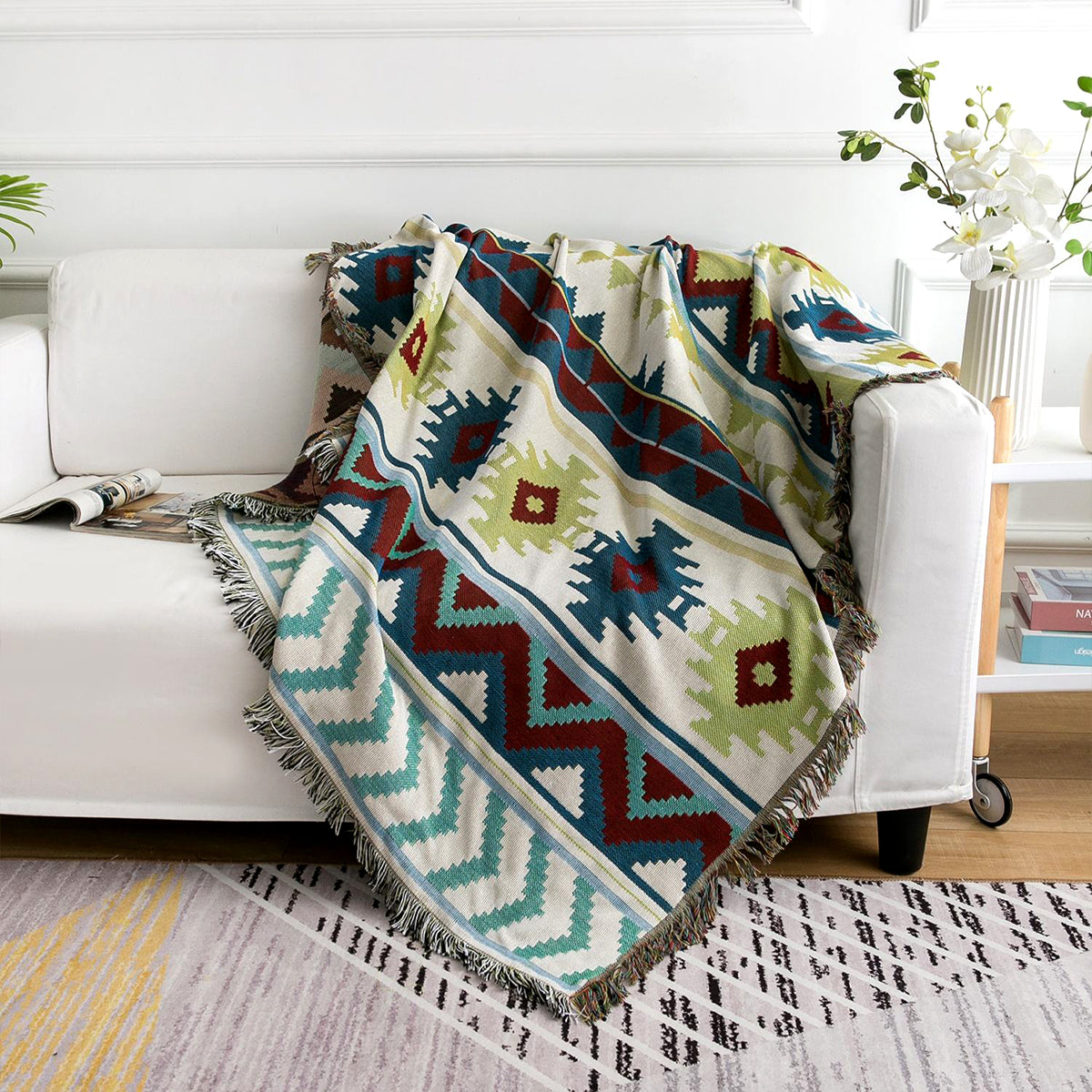 Bohemian Style Artistic Woven Blanket