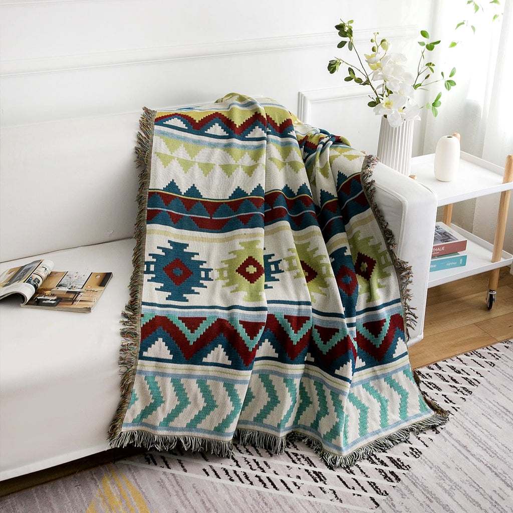 Bohemian Style Artistic Woven Blanket