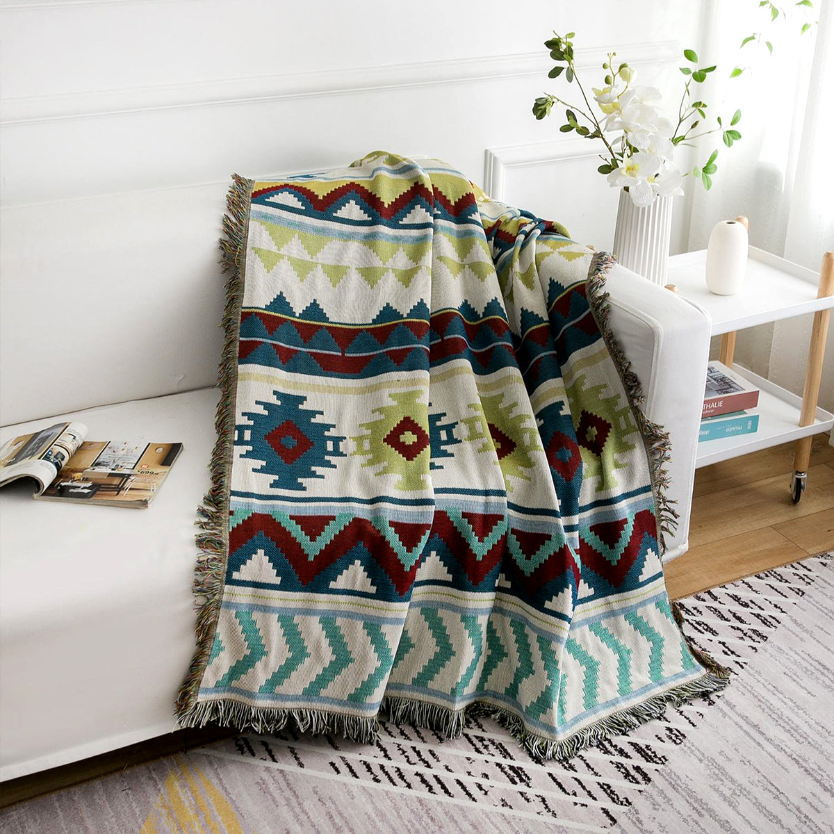 Bohemian Style Artistic Woven Blanket