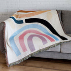 Warm Floral Woven Blanket