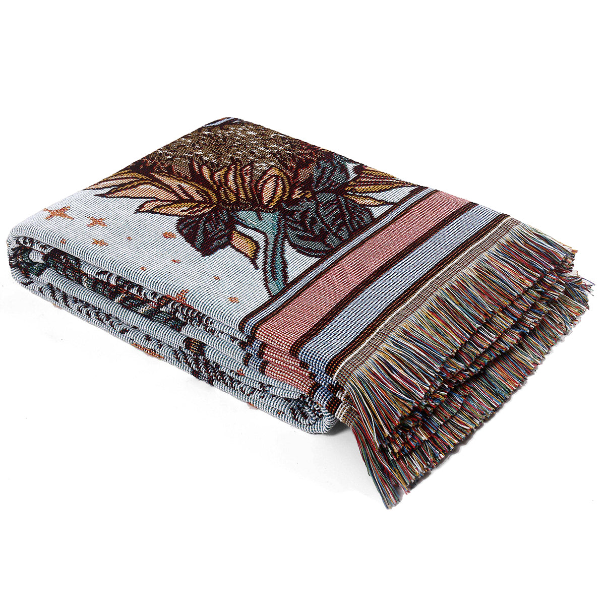 Cotton-Poly Jacquard Woven Blanket