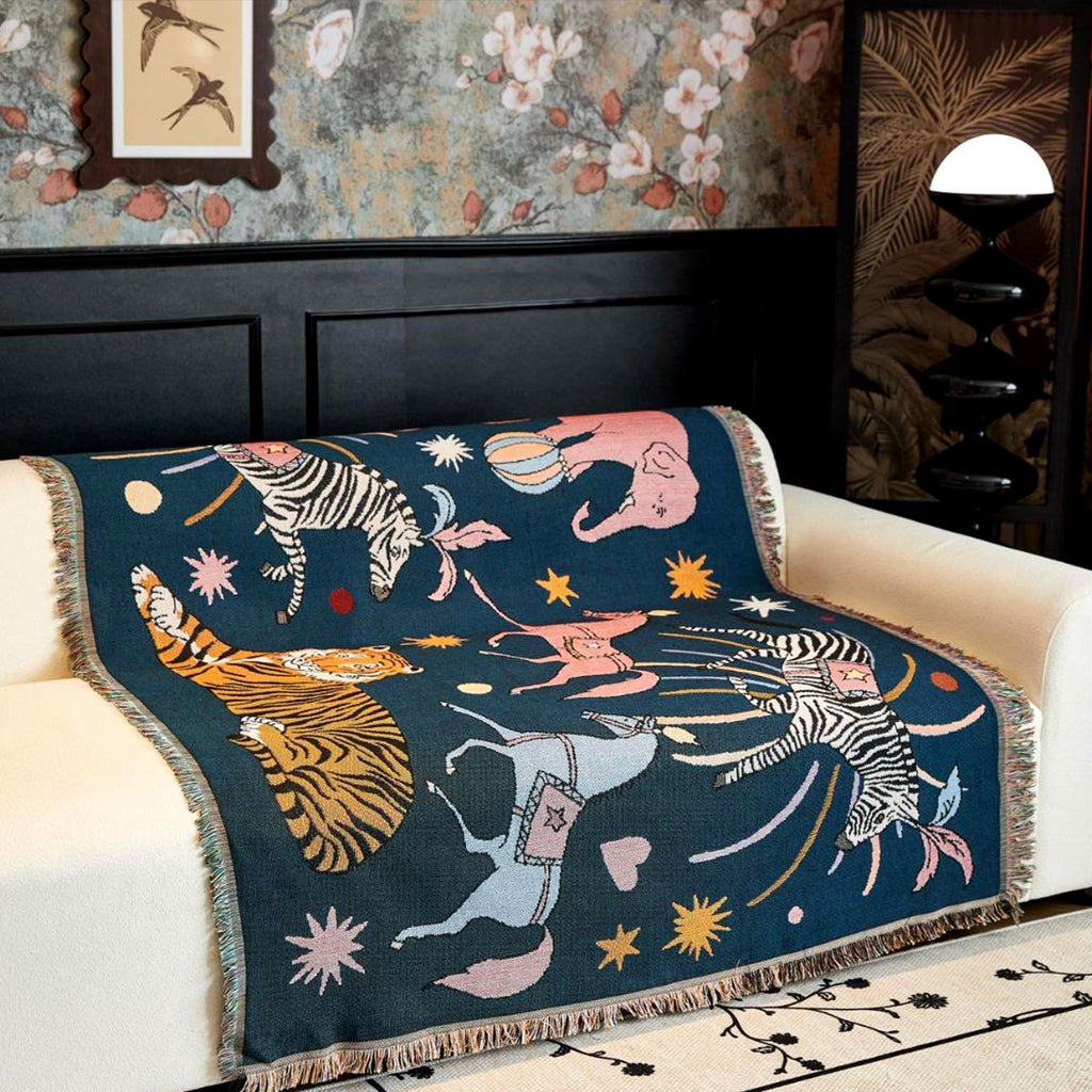 Animal Knit Sofa Blanket