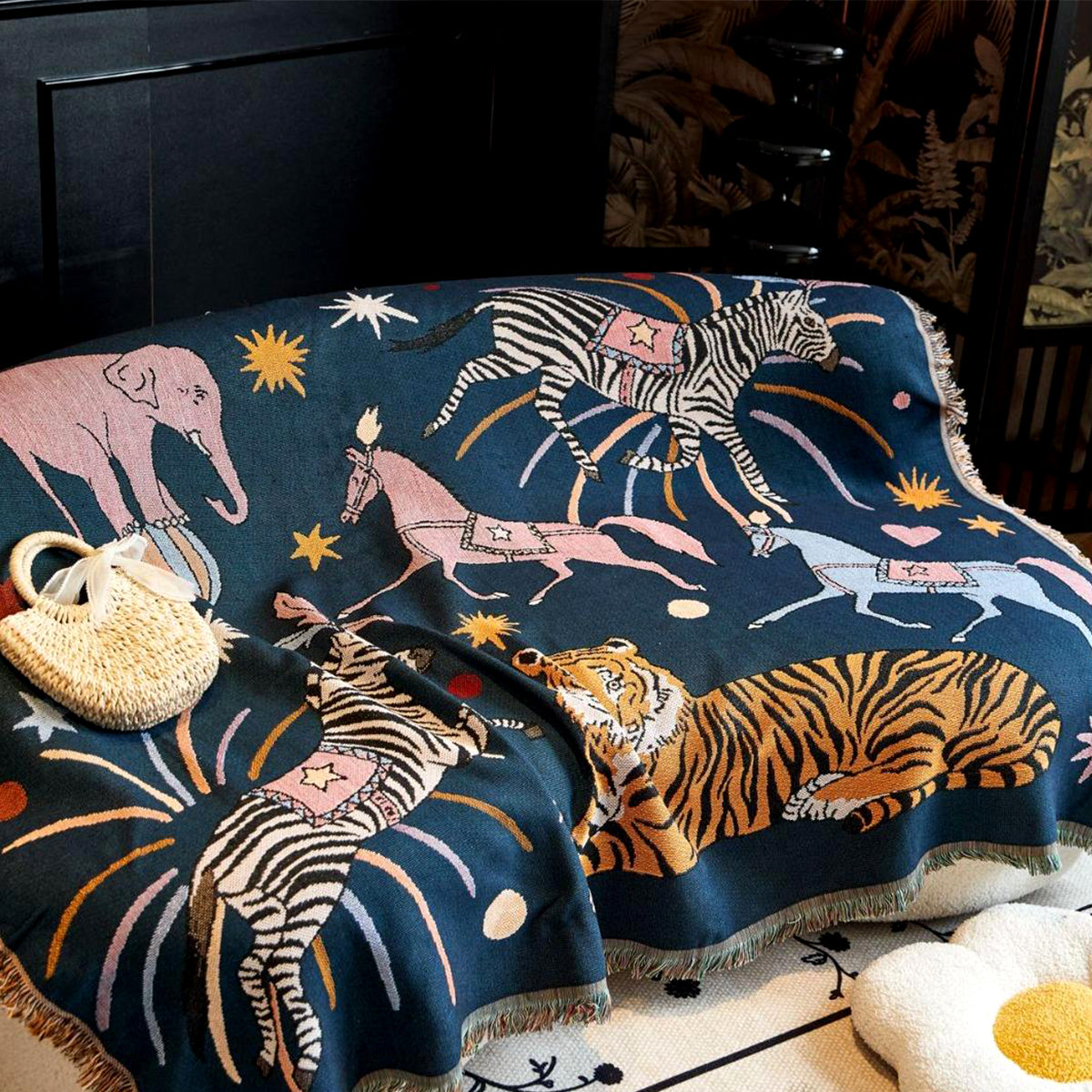Animal Knit Sofa Blanket