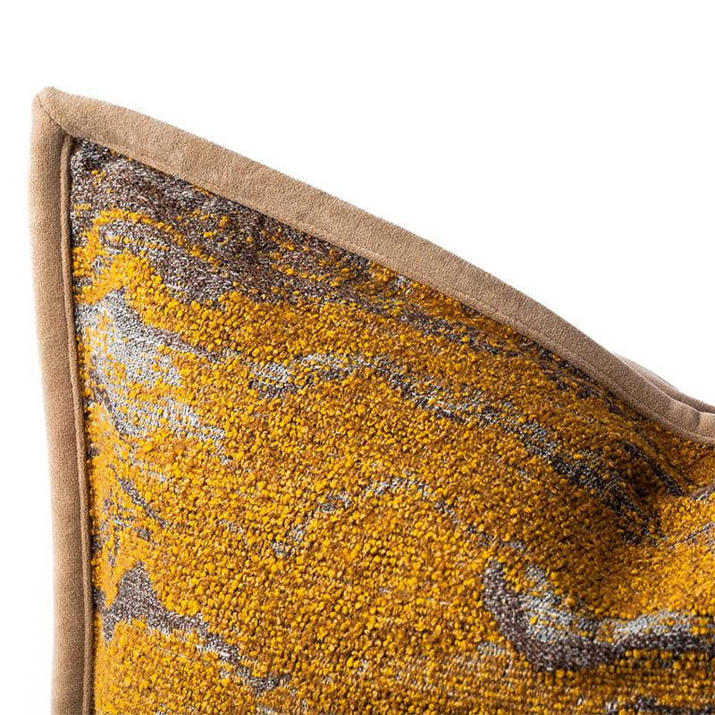 Golden Wave Pillow Cover