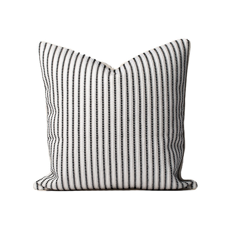Black and White Striped Pillow Cover