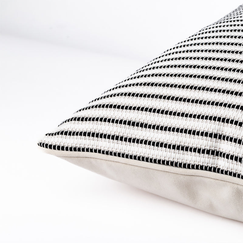 Black and White Striped Pillow Cover