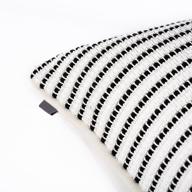 Black and White Striped Pillow Cover