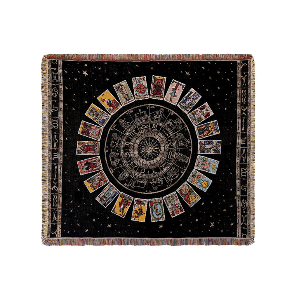 Black Woven Sofa & Bed Blanket