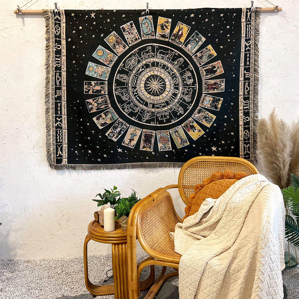 Black Woven Sofa & Bed Blanket