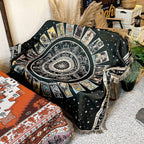 Black Woven Sofa & Bed Blanket