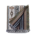 Bohemian Striped Woven Portable Blanket