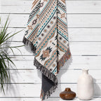 Bohemian Striped Woven Portable Blanket