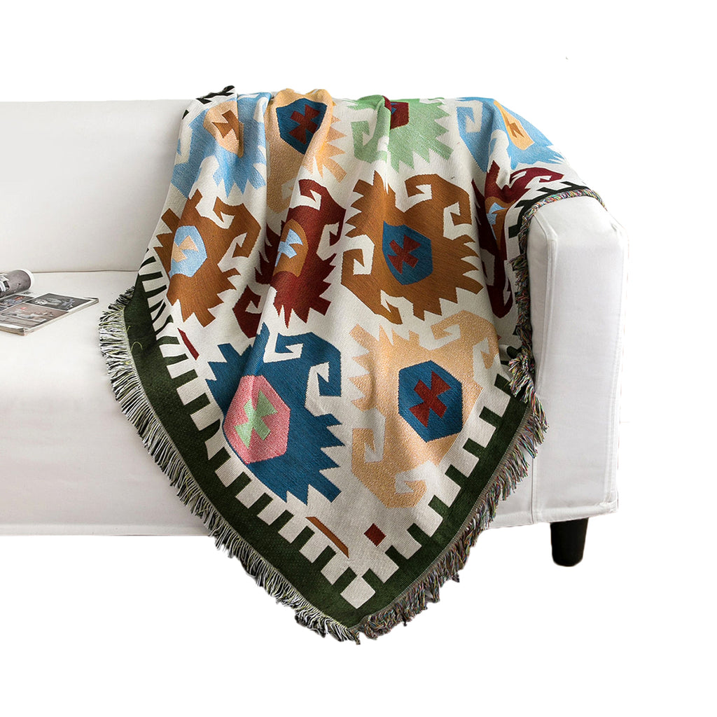 Woven Fringe Sofa Throw