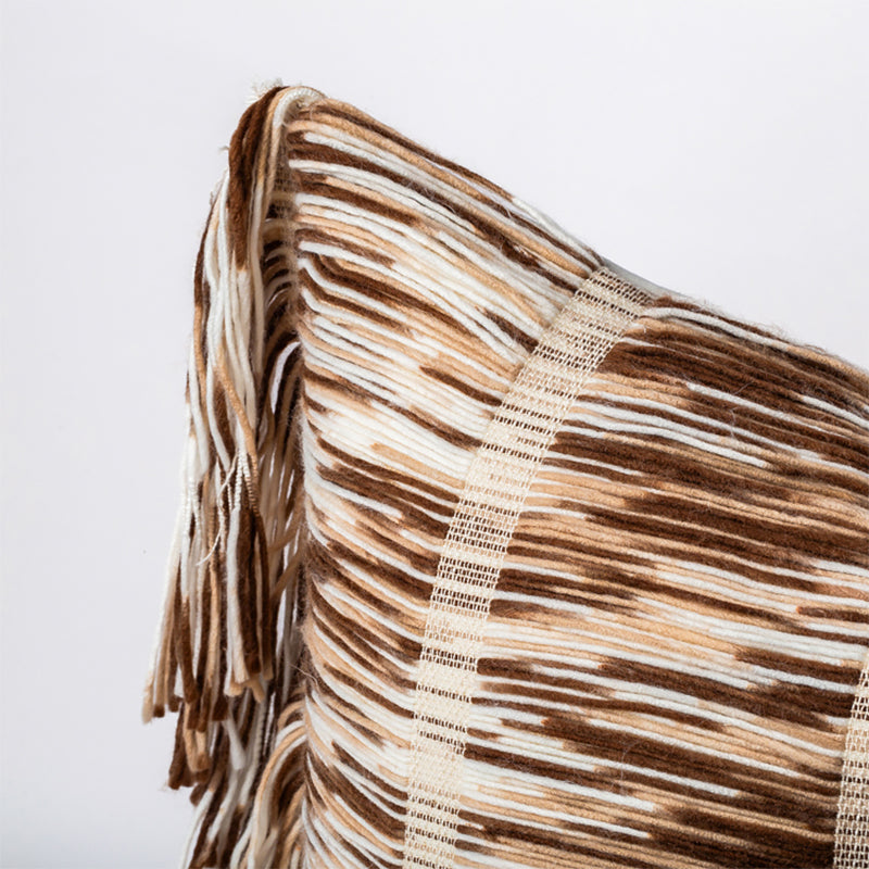 Striped Tassel Cushion Cover