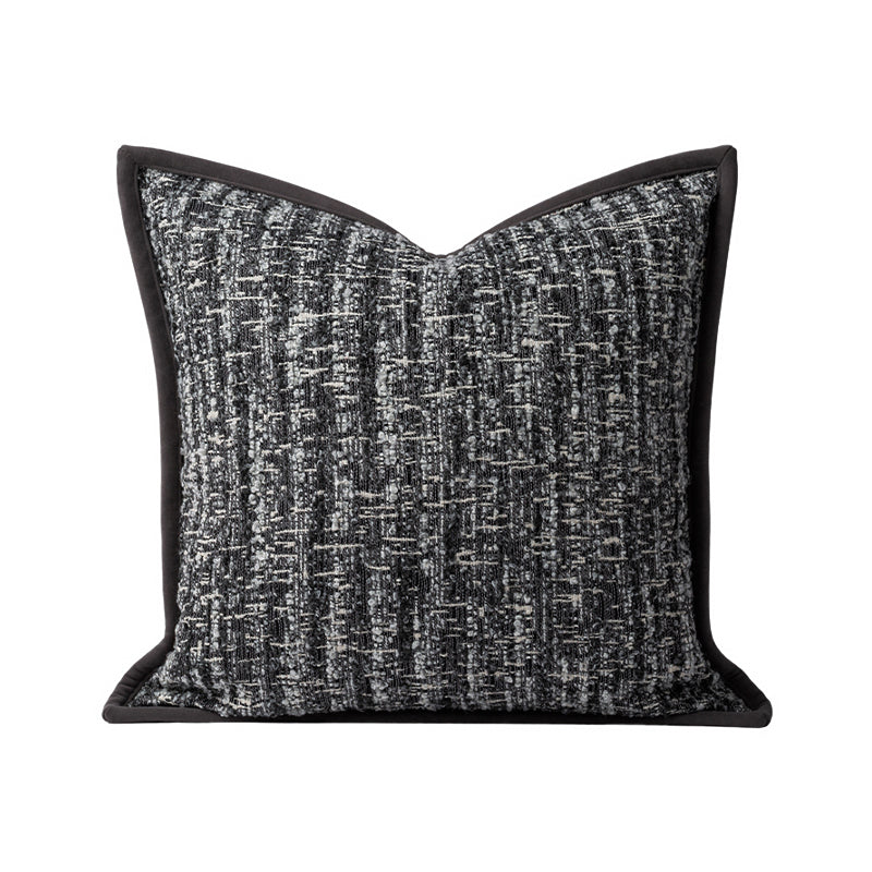Gray Jacquard Cushion Cover