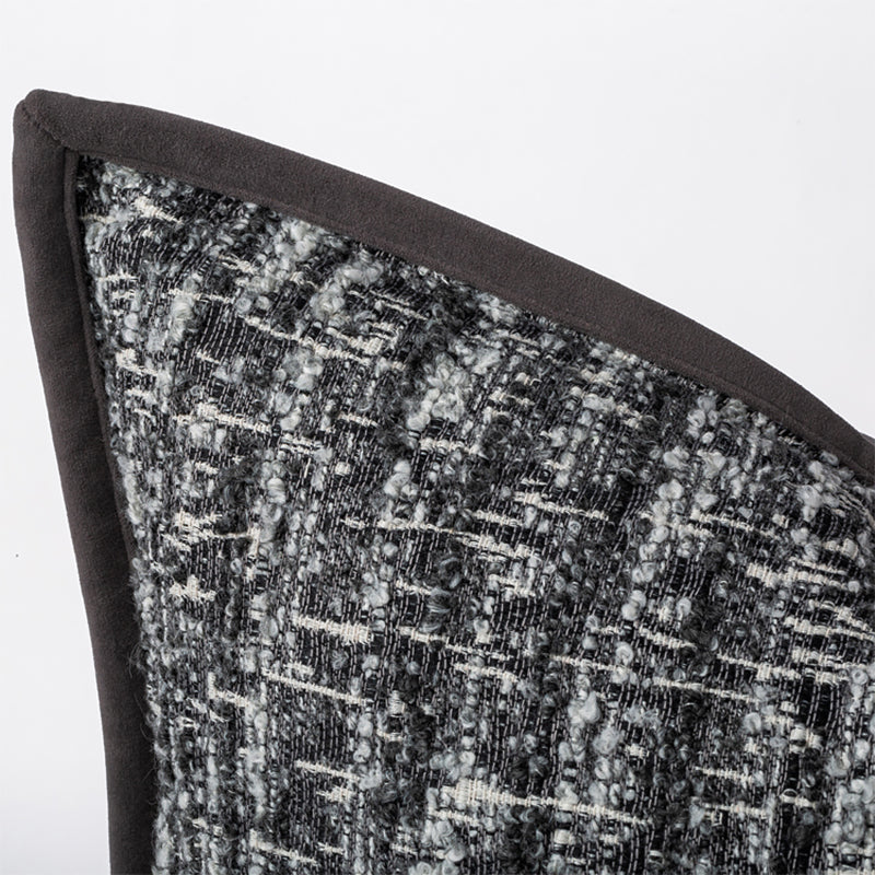 Gray Jacquard Cushion Cover