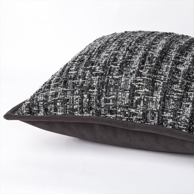 Gray Jacquard Cushion Cover