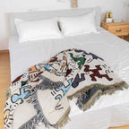 Graffiti Pattern Woven Blanket