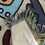 Graffiti Pattern Woven Blanket