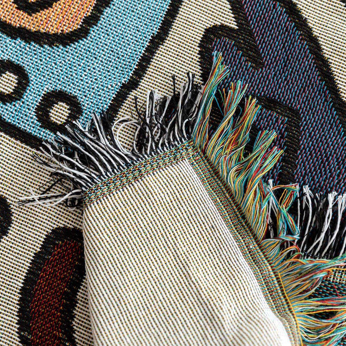 Graffiti Pattern Woven Blanket