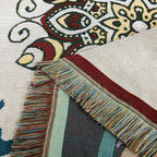 Cotton-Poly Blend Tassel Throw