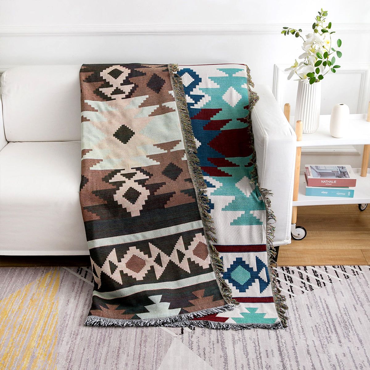 Bohemian Cotton-Polyester Sofa Throw
