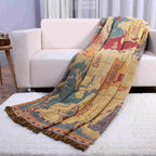 Vintage Jacquard Tassel Blanket