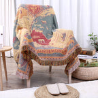 Vintage Jacquard Tassel Blanket