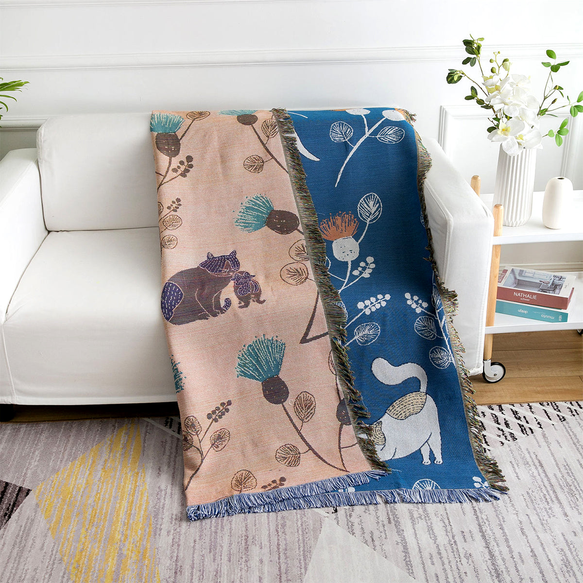 Cat Home Textile Woven Blanket