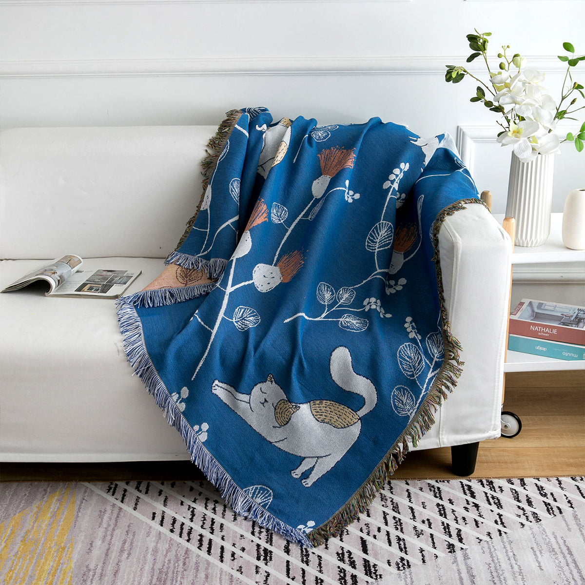Cat Home Textile Woven Blanket