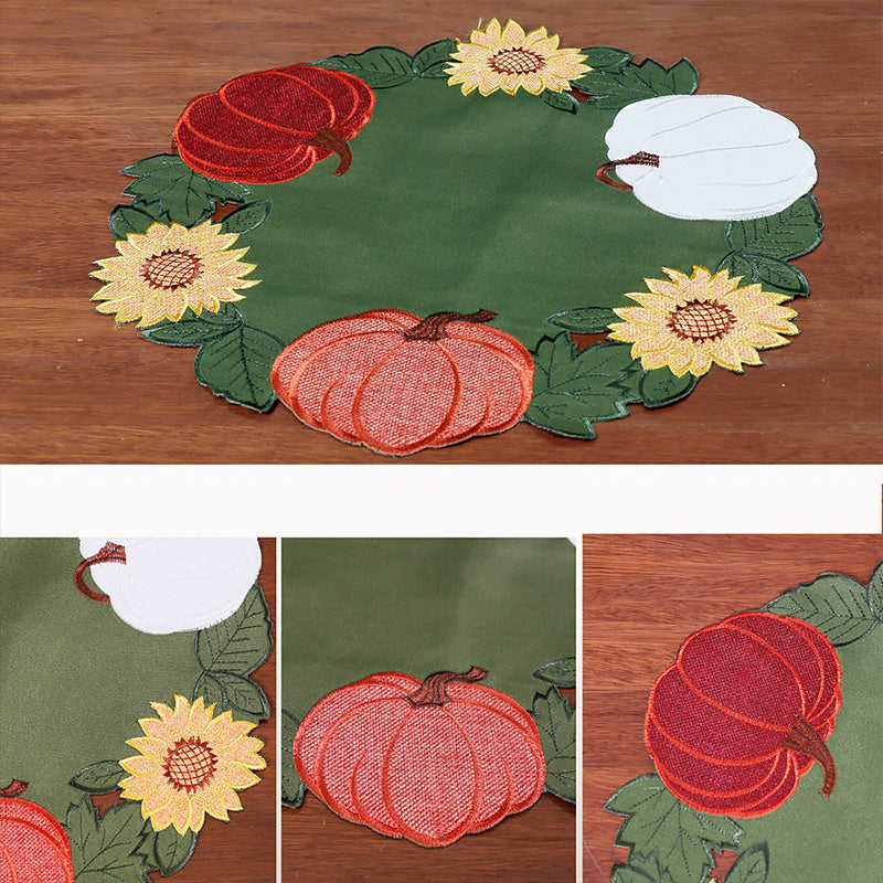 Autumn Harvest Pumpkin Round Placemat
