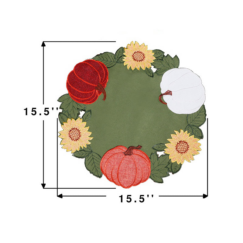 Autumn Harvest Pumpkin Round Placemat