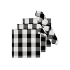 Black and White Striped Check Placemat