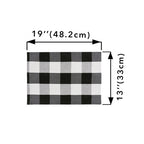 Black and White Striped Check Placemat