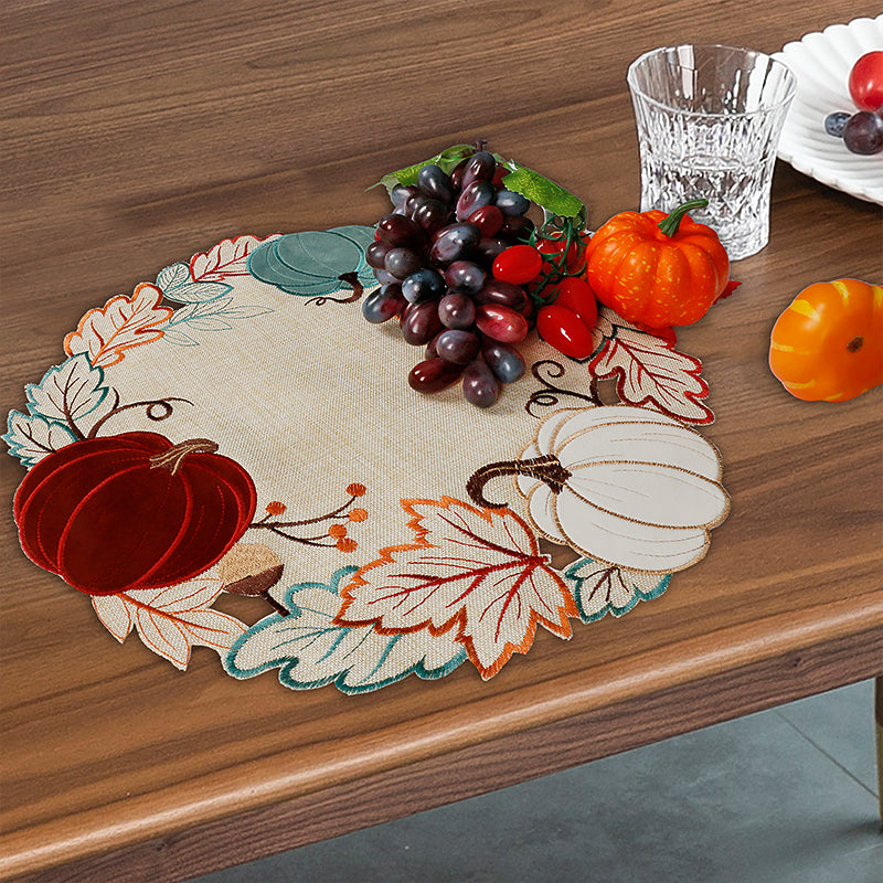 Pumpkin Round Non-Slip Placemat
