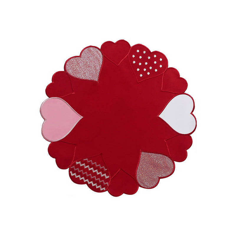 Heart-Shaped Round Placemat