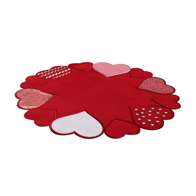 Heart-Shaped Round Placemat