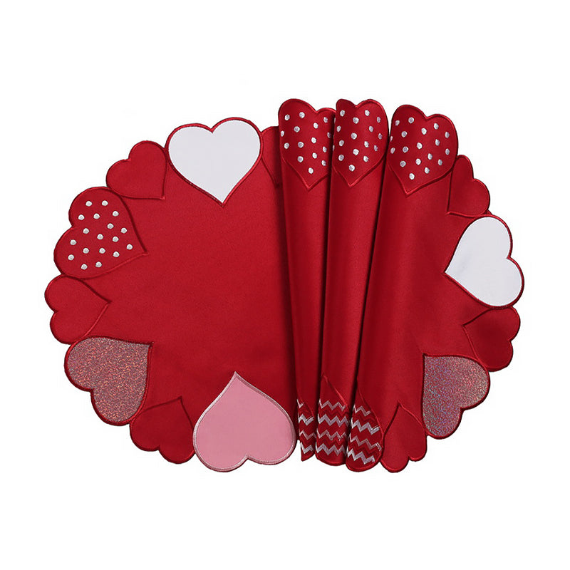 Heart-Shaped Round Placemat