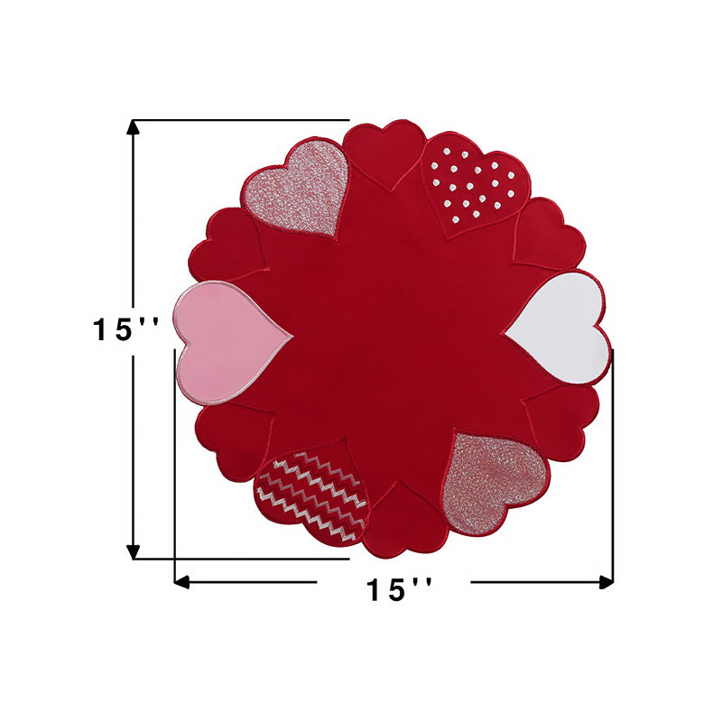 Heart-Shaped Round Placemat