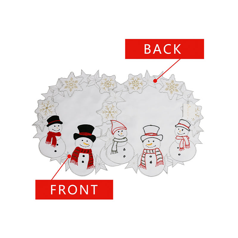 Hollow Snowflake Round Placemat