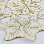 Golden Snowflake Round Placemat