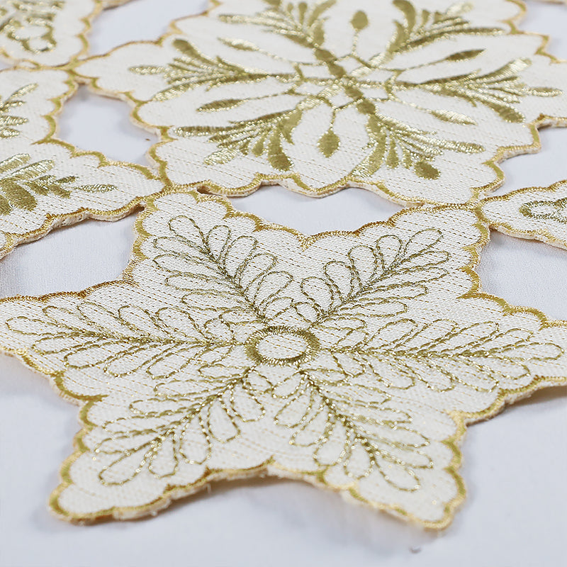 Golden Snowflake Round Placemat